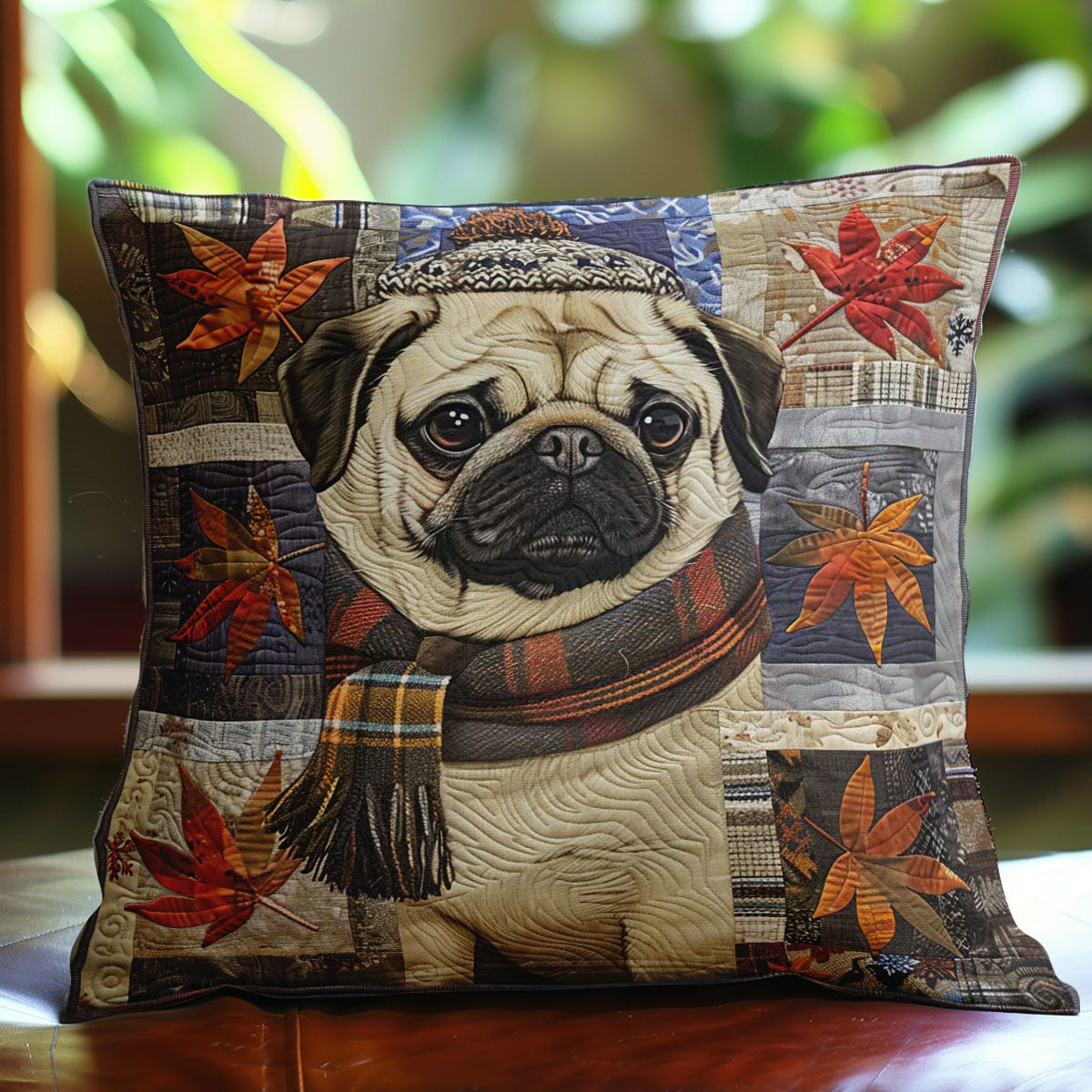 Maple Leaf And Pug WN2907076CL Pillow Case