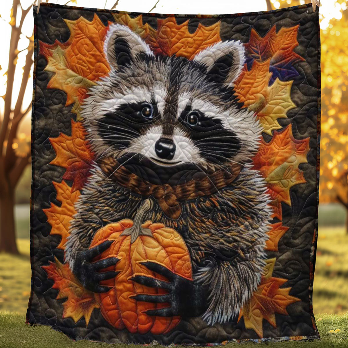 Mellow Autumn Raccoon WN1508067CL Quilt