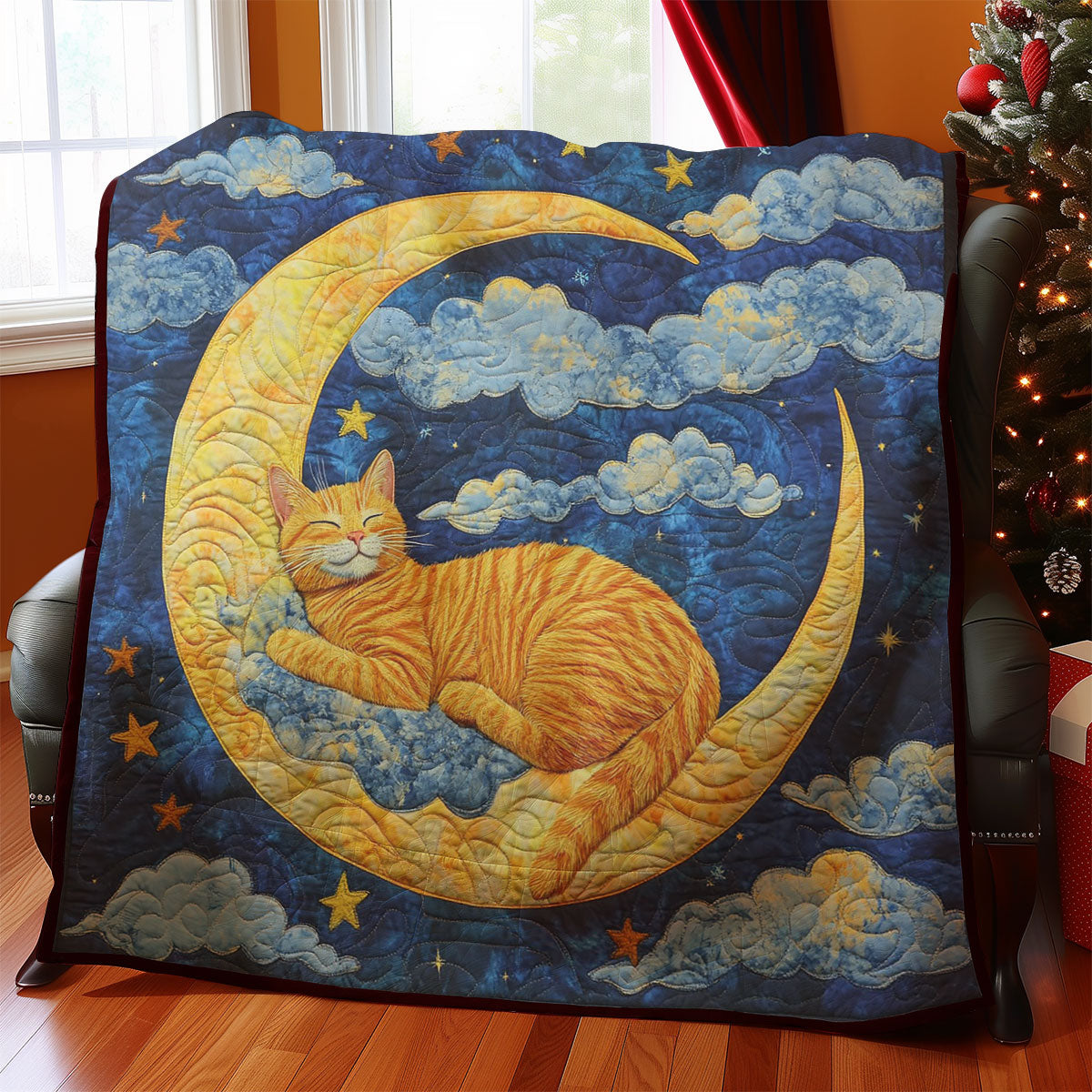 Moon Lying Cat WM0208024CL Quilt