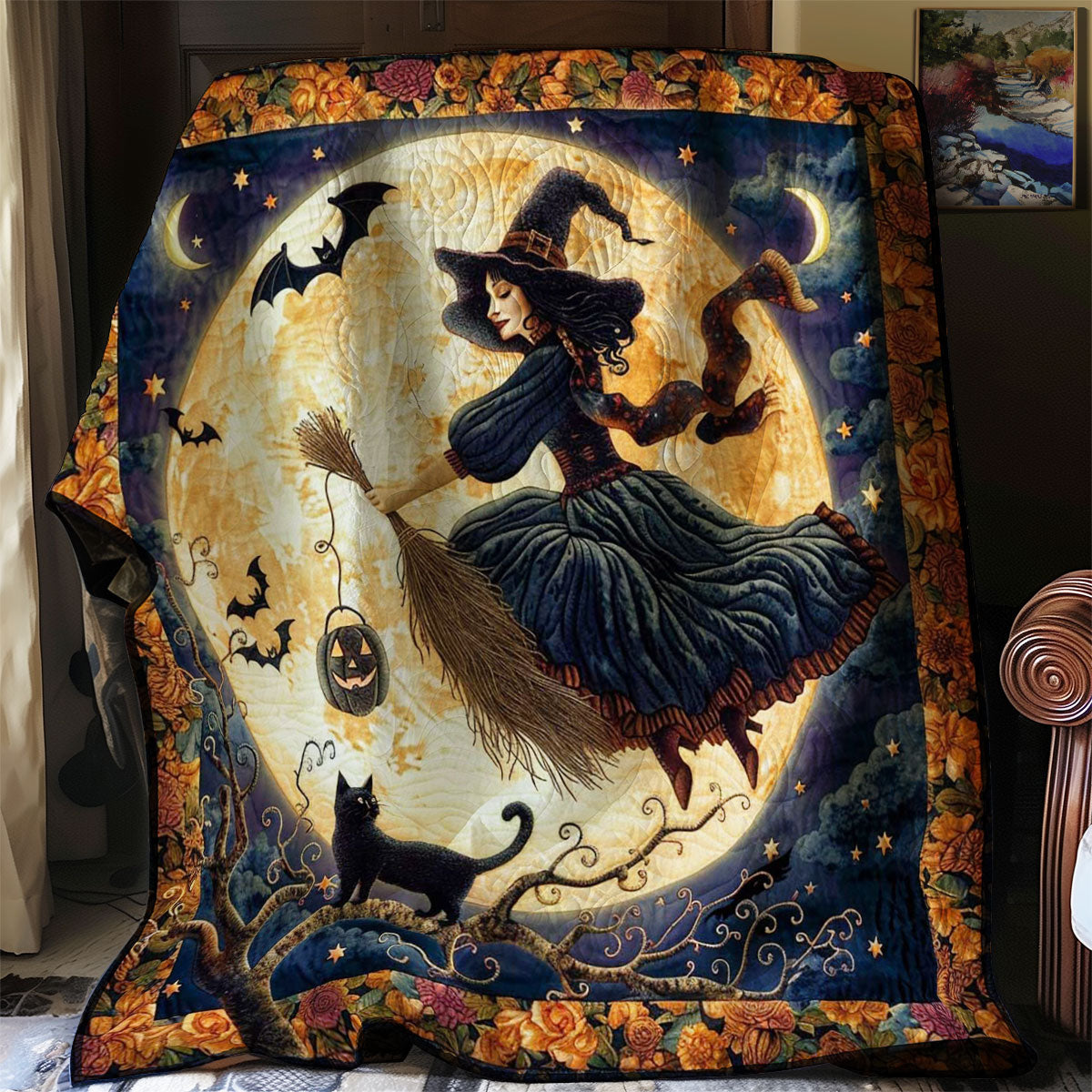 Moonlit Witch's Flight WN1908079CL Quilt