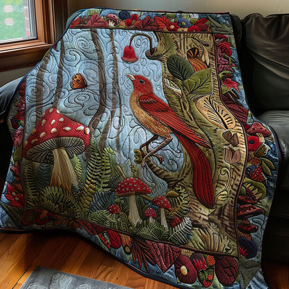 Mushroom Red Bird WM2907001CL Quilt