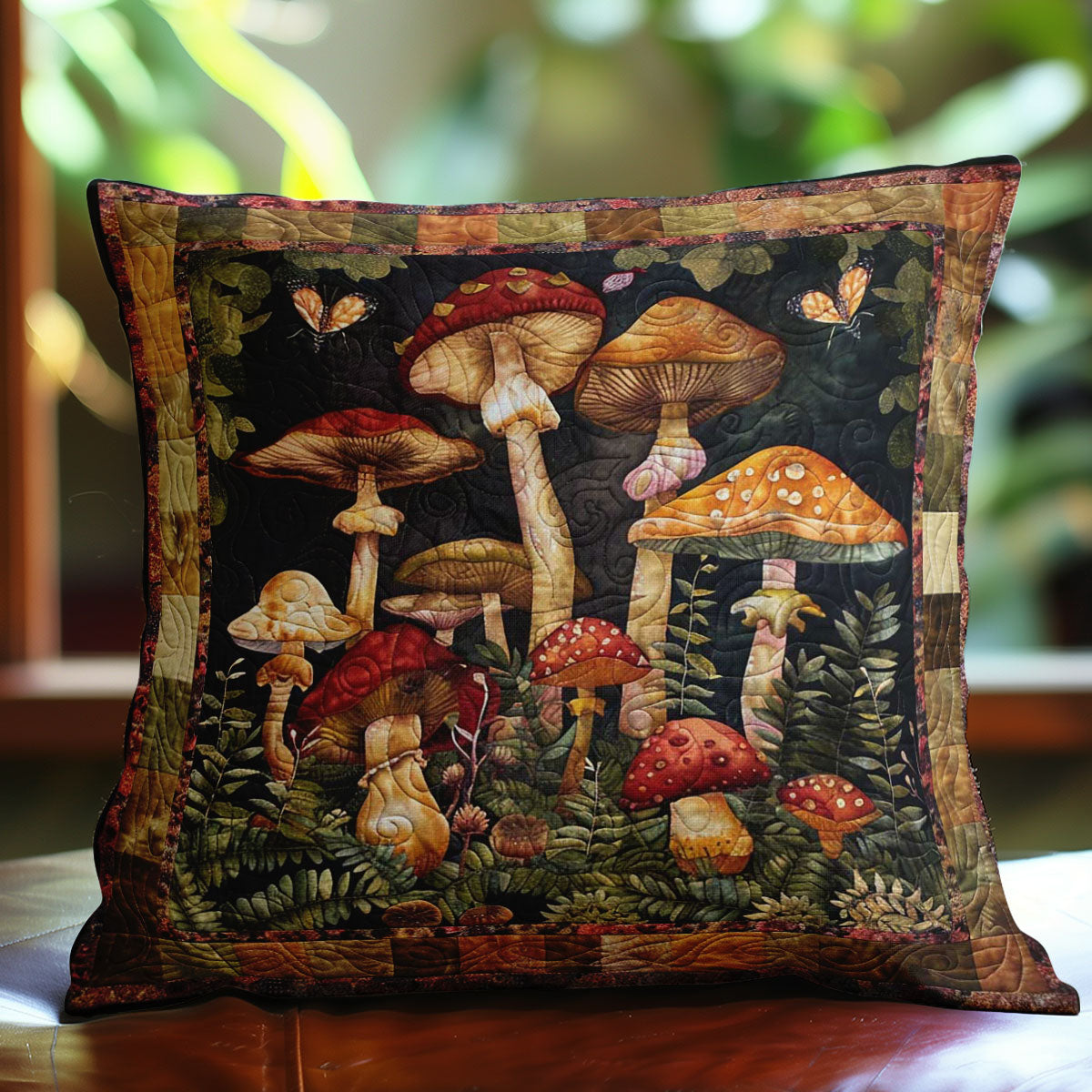 Mushroom Wonderland WN3007074CL Quilt Pillow Case