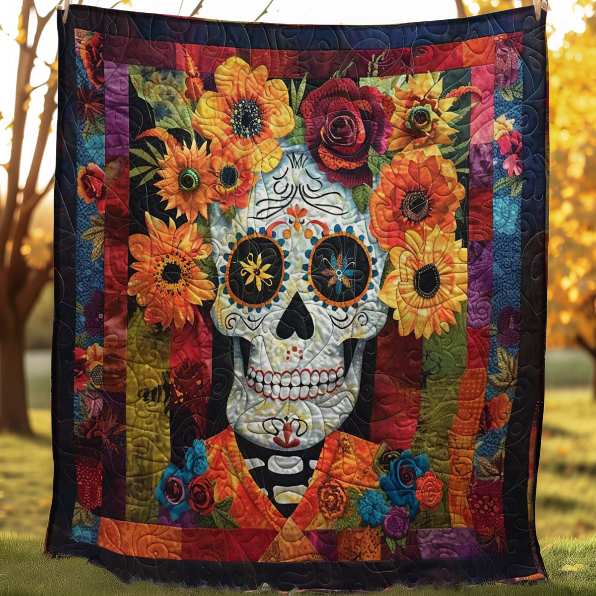 Mystic Floral Skeleton WN0908106CL Quilt