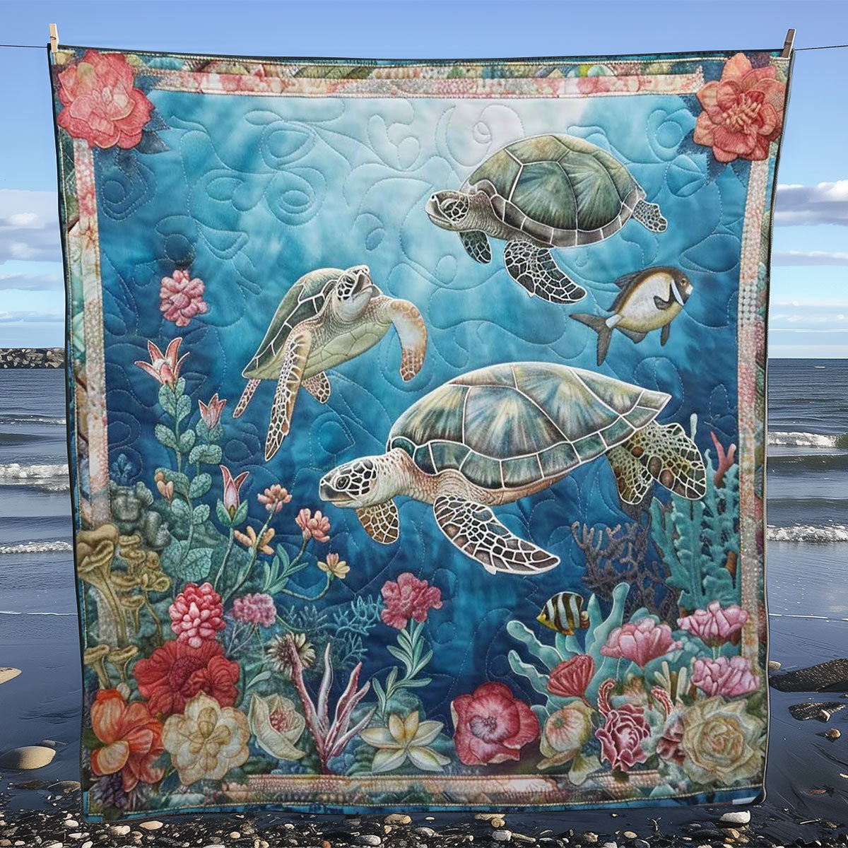 Mystic Turtle Reef Throw WN1008018CL Quilt