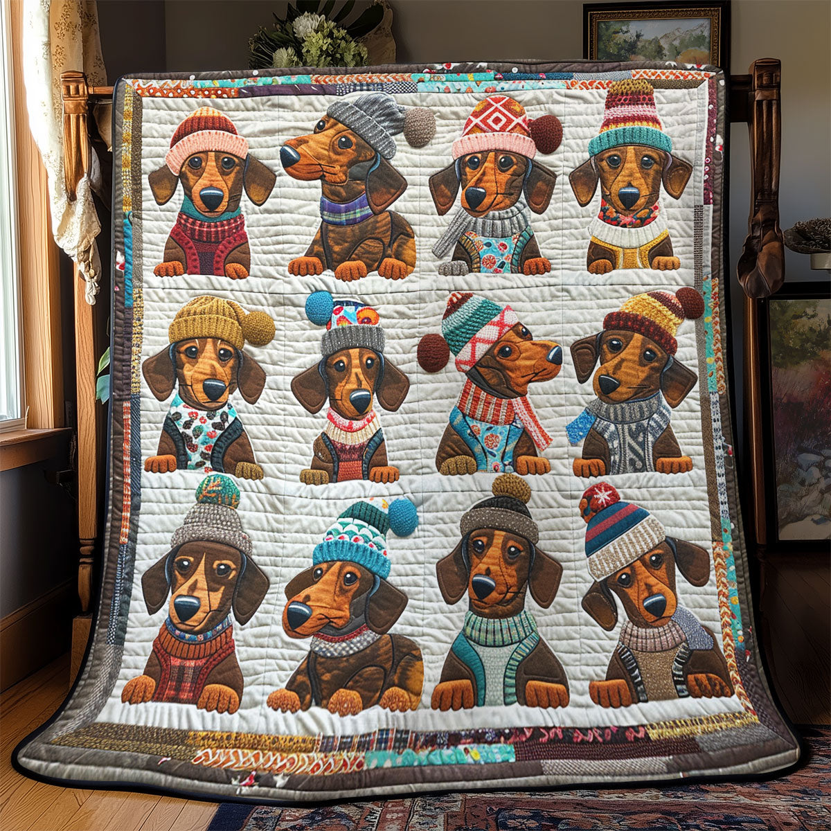 Naughty Dachshunds SR2308009CL Quilt