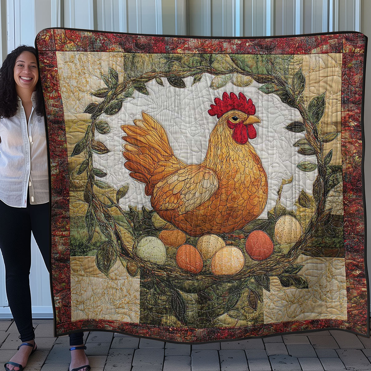 Nestled Hen WN0208010CL Quilt