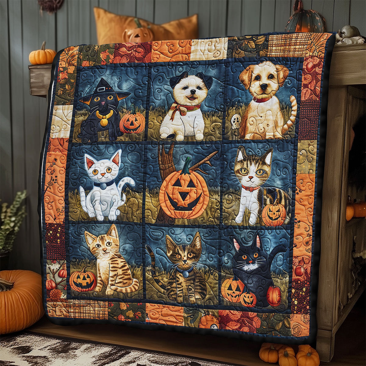Night Of Cat And Dog SR2108008CL Quilt