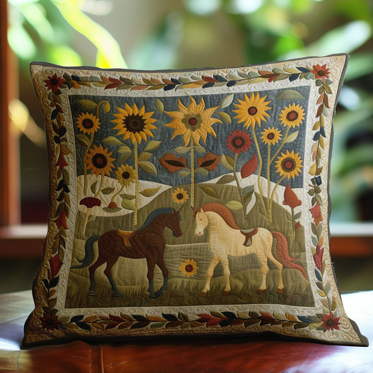 Pair Of Horses WN3007080CL Quilt Pillow Case