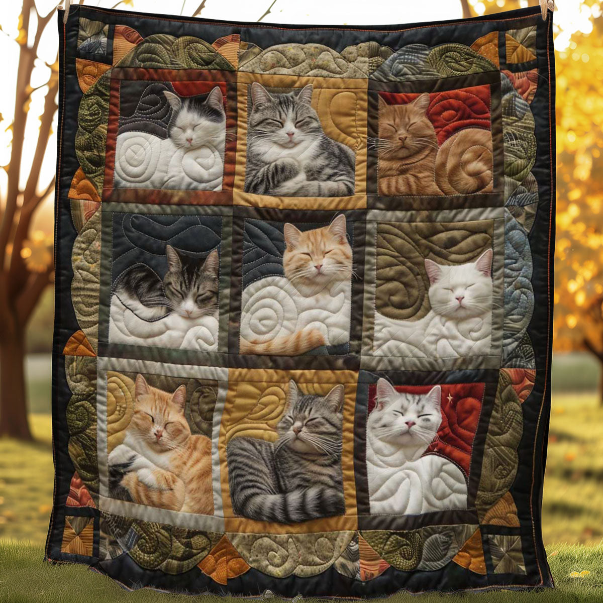 Peaceful Cats WN1508029CL Quilt