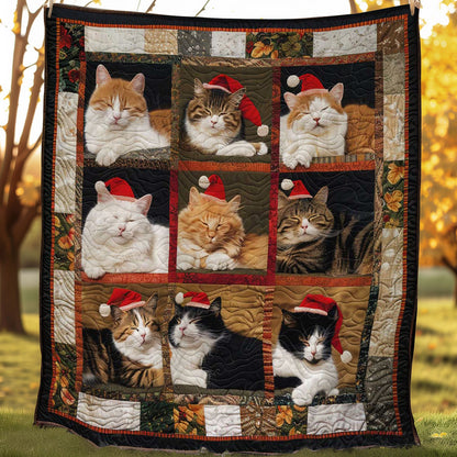 Peaceful Christmas Cats WN1508109CL Quilt