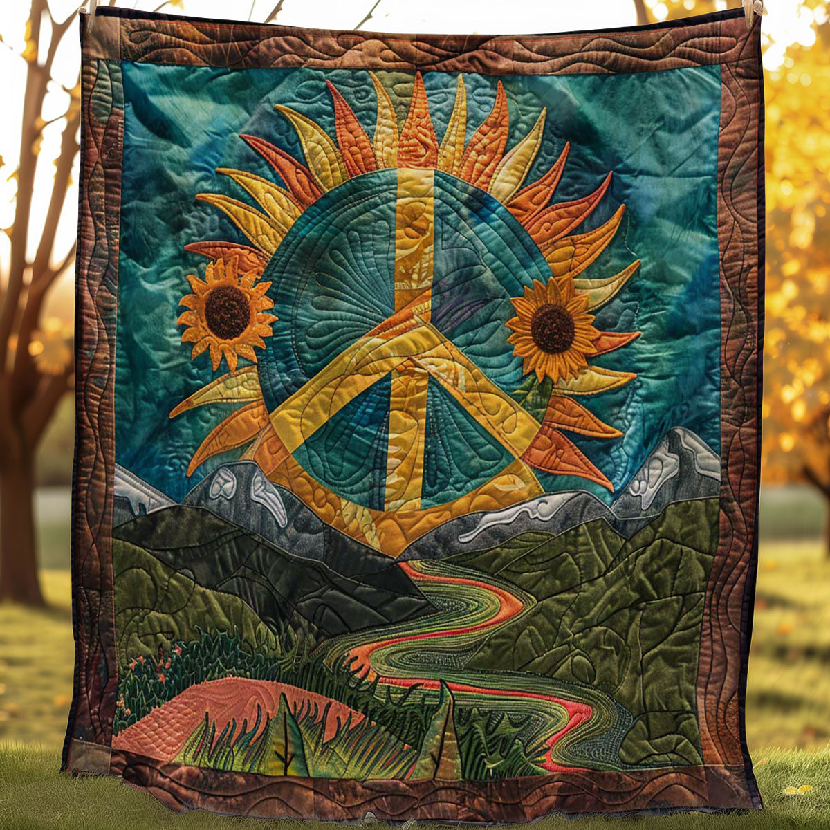 Peaceful Sunflower Dreams WN1008047CL Quilt