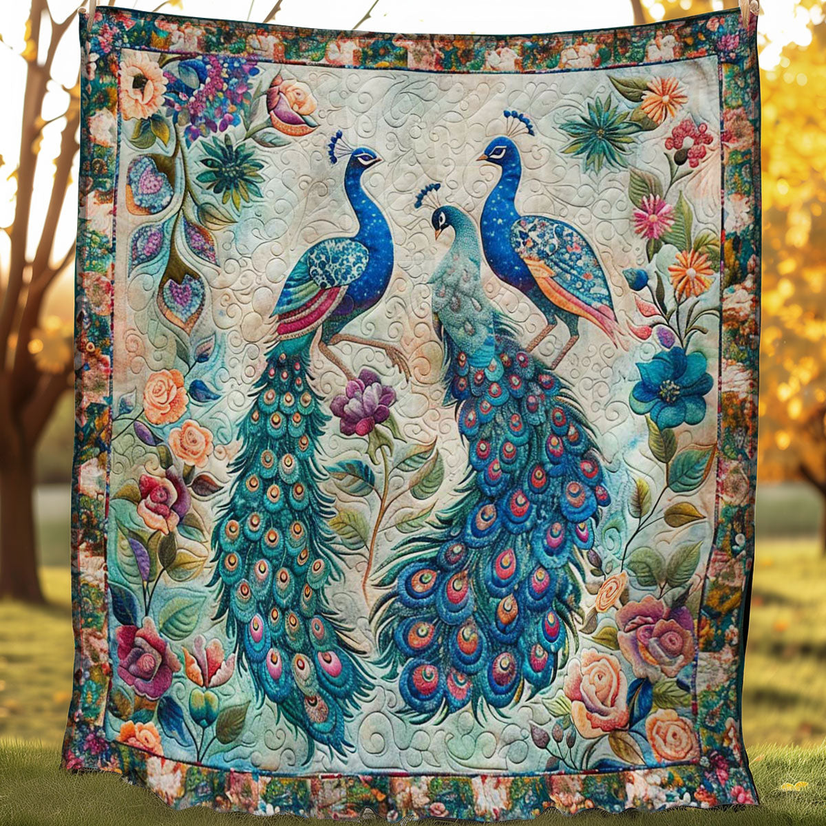 Peafowl Haven WN1608041CL Quilt