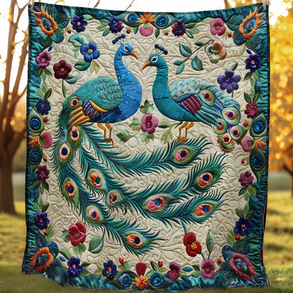 Peafowl's Floral Fantasy WN1608038CL Quilt