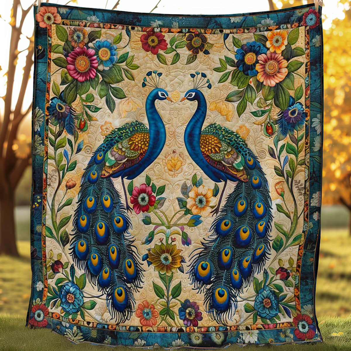 Peafowl's Garden Splendor WN1608032CL Quilt