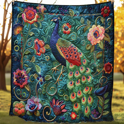 Peafowl's Petal Parade WN1608033CL Quilt