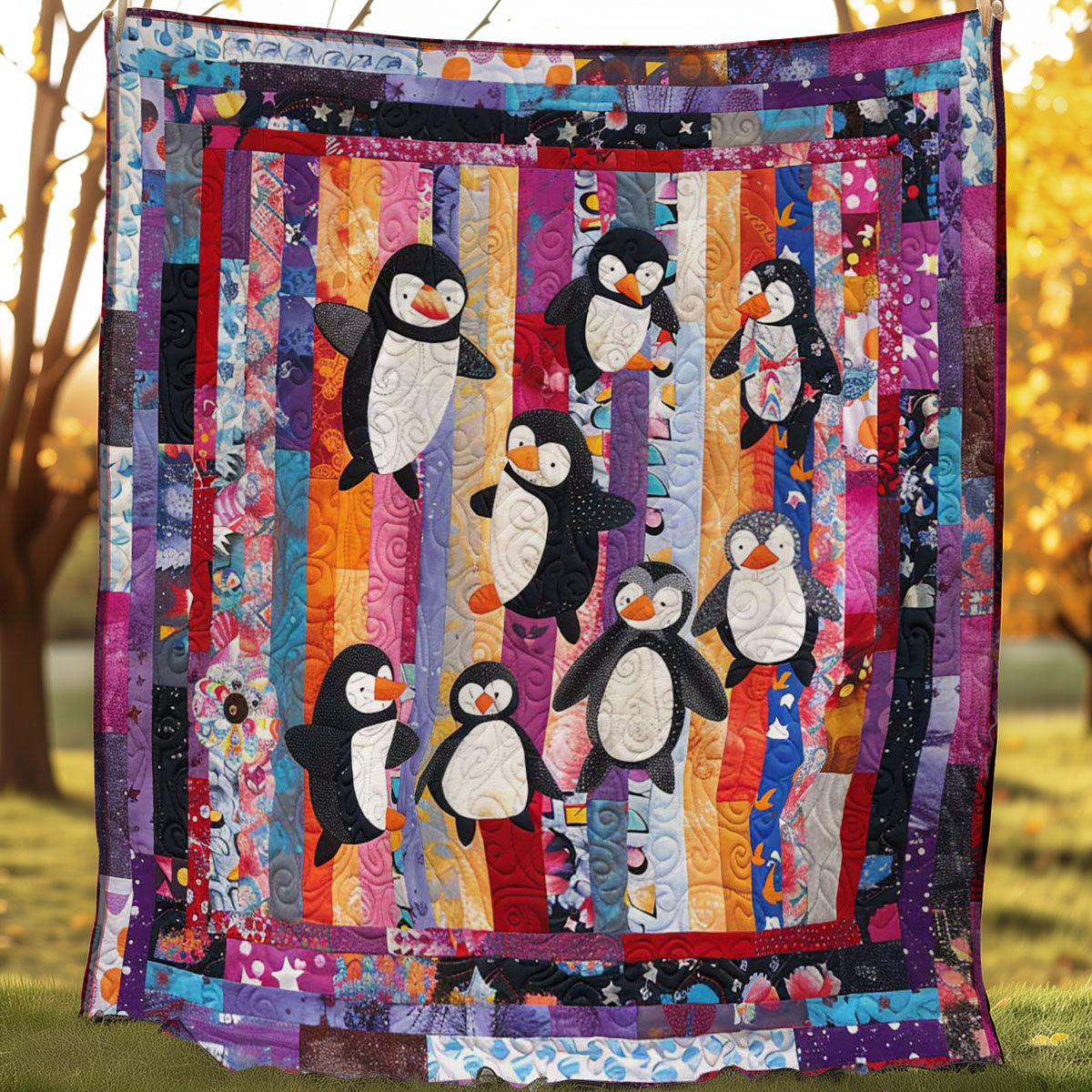 Penguin's Ice Skating WN1608027CL Quilt