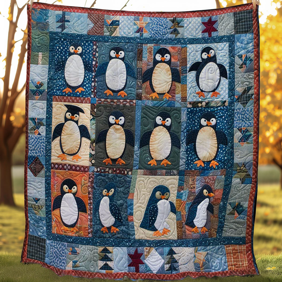 Penguin's Icy Escape WN1608023CL Quilt