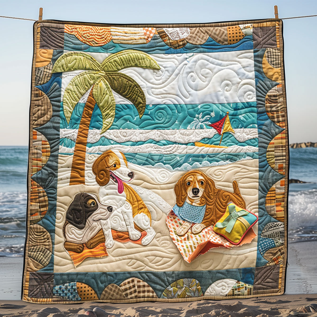 Playful Beagles SR1008053CL Quilt