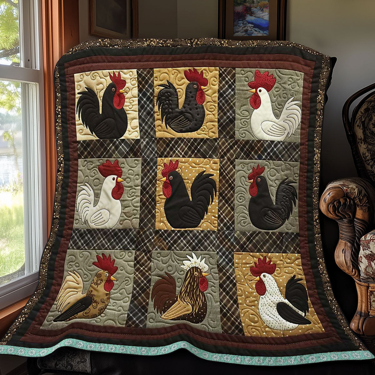 Playful Chickens WN0509049CL Quilt