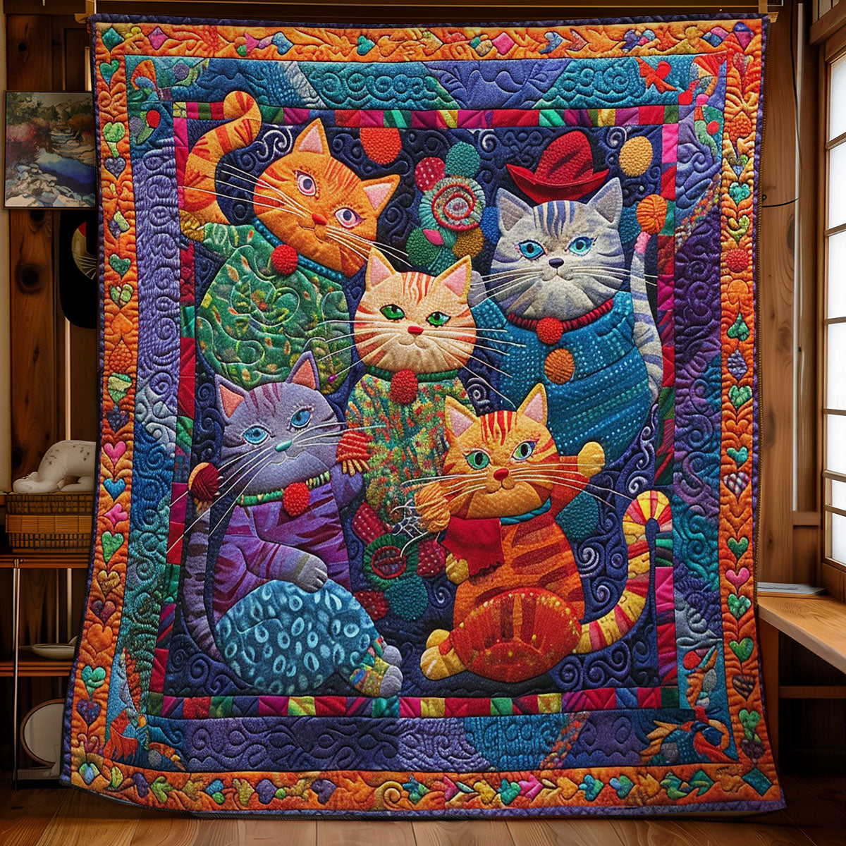 Playing With Cat WM2108030CL Quilt