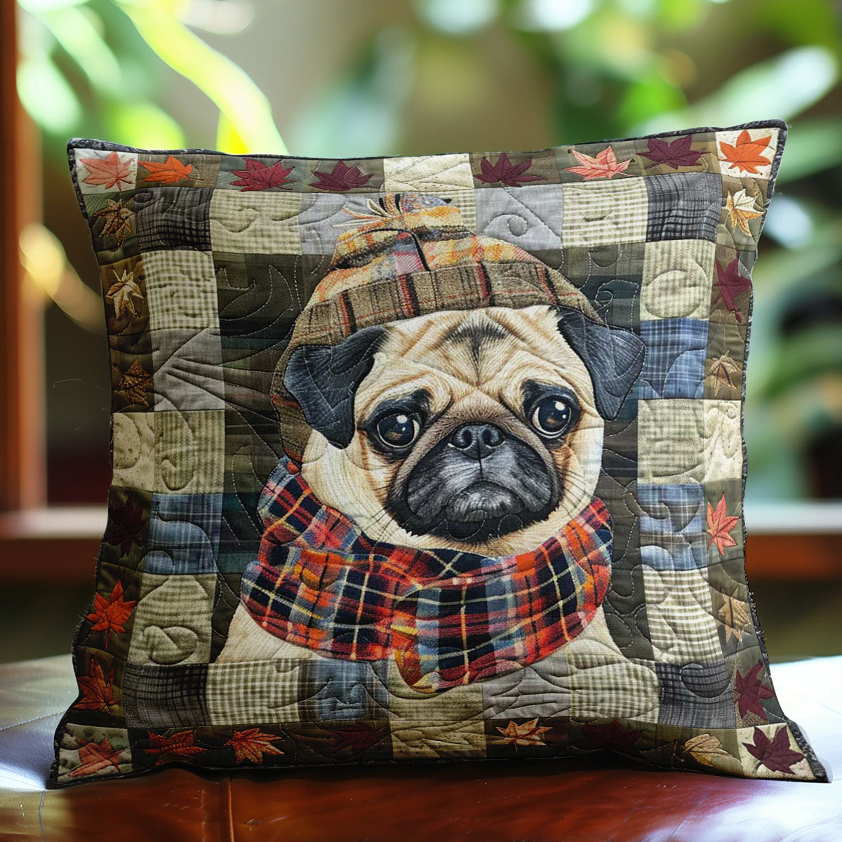 Pug And Maple Leaf WN2907078CL Pillow Case