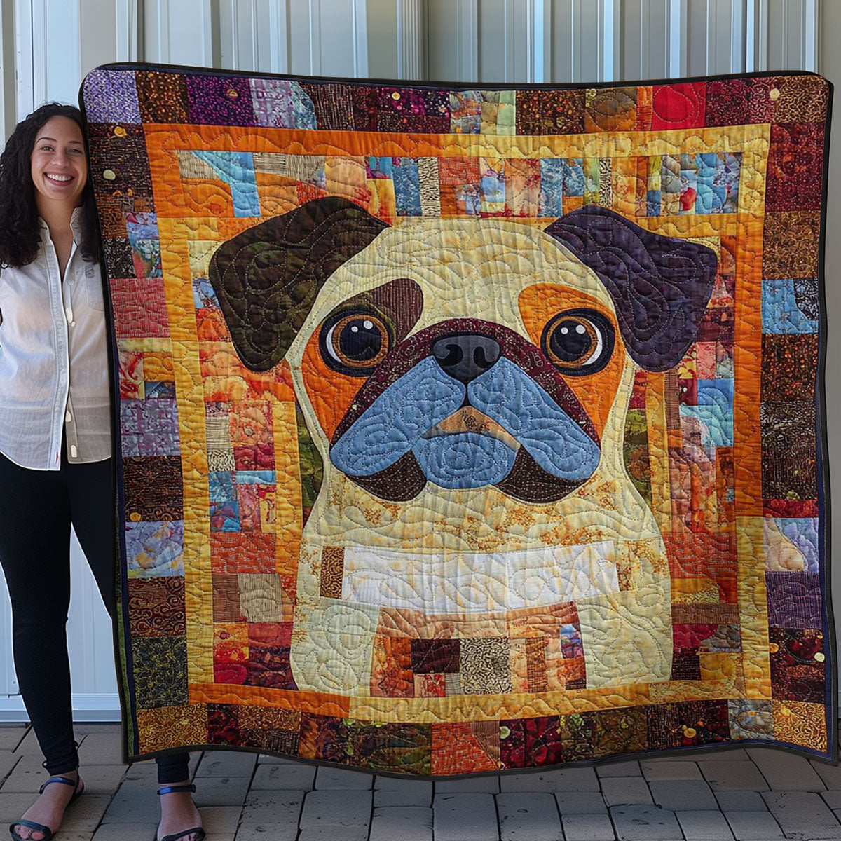 Pug Cute WN0608037CL Quilt