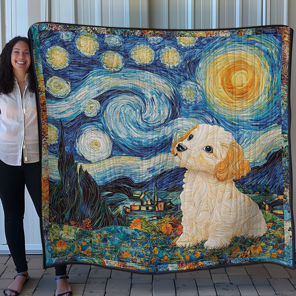 Puppy And Starry Sky WN0208036CL Quilt