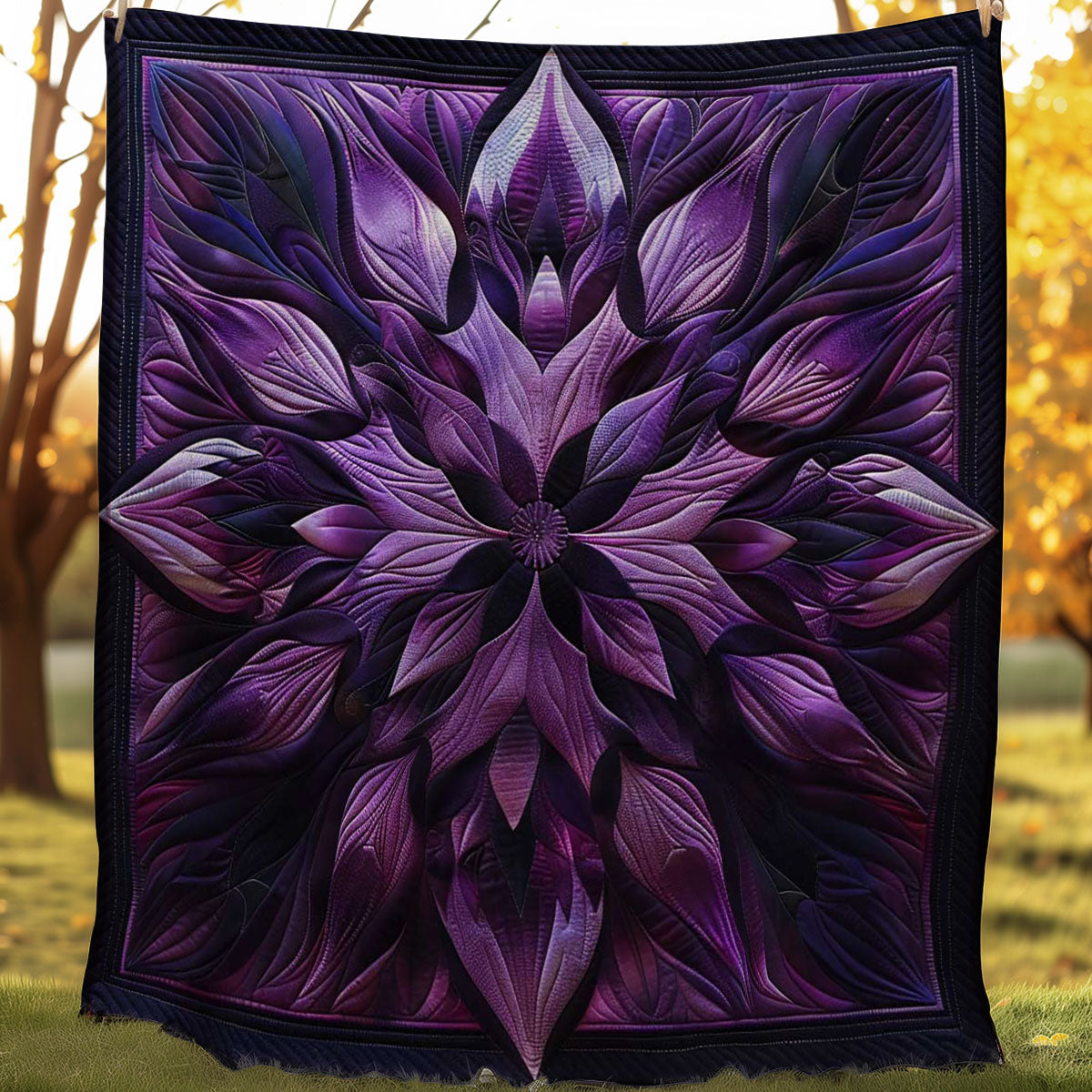 Purple Delight Flower WN1508095CL Quilt