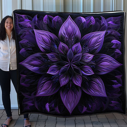 Purple Elegance Flower SR1608027CL Quilt