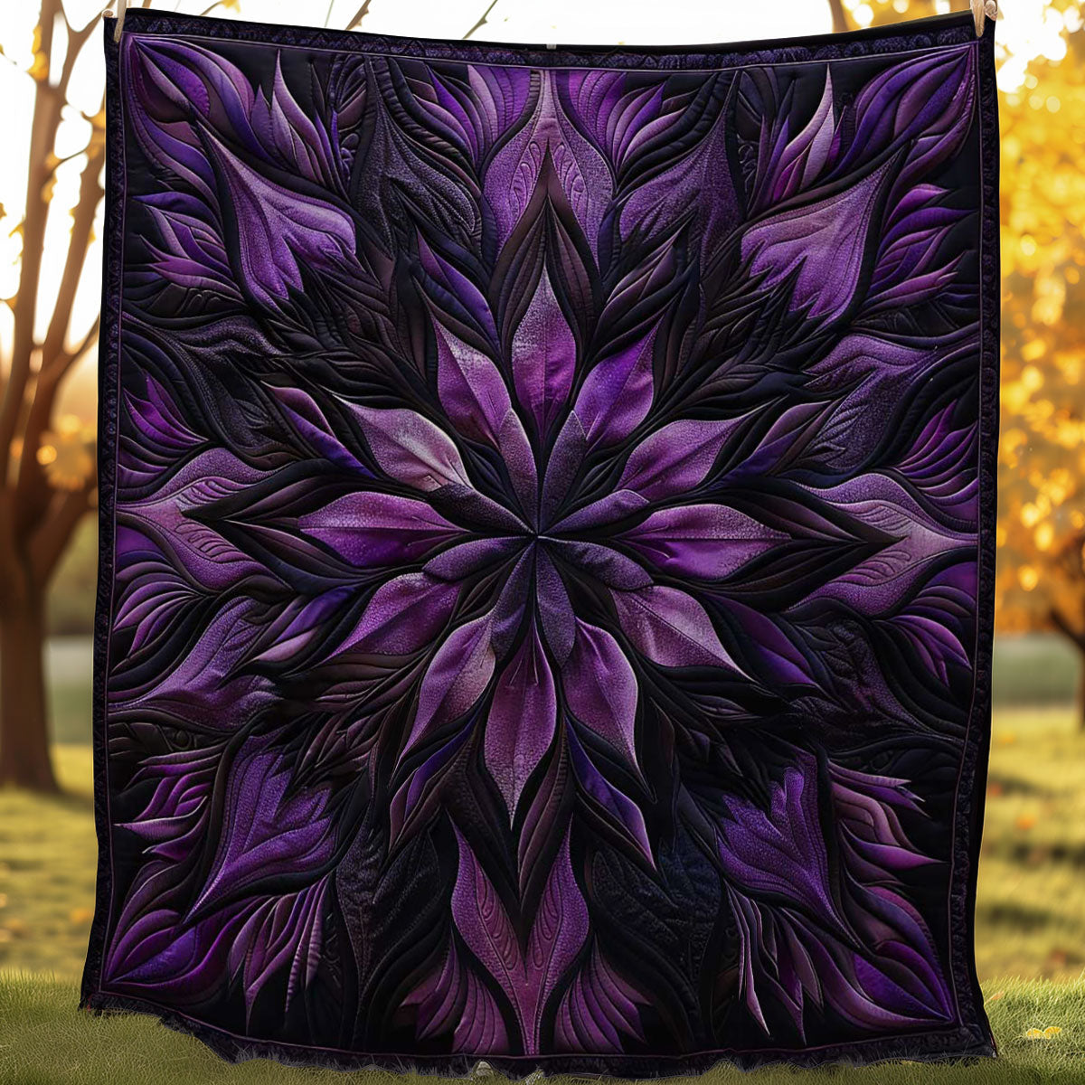 Purple Elegance Flower WN1508097CL Quilt