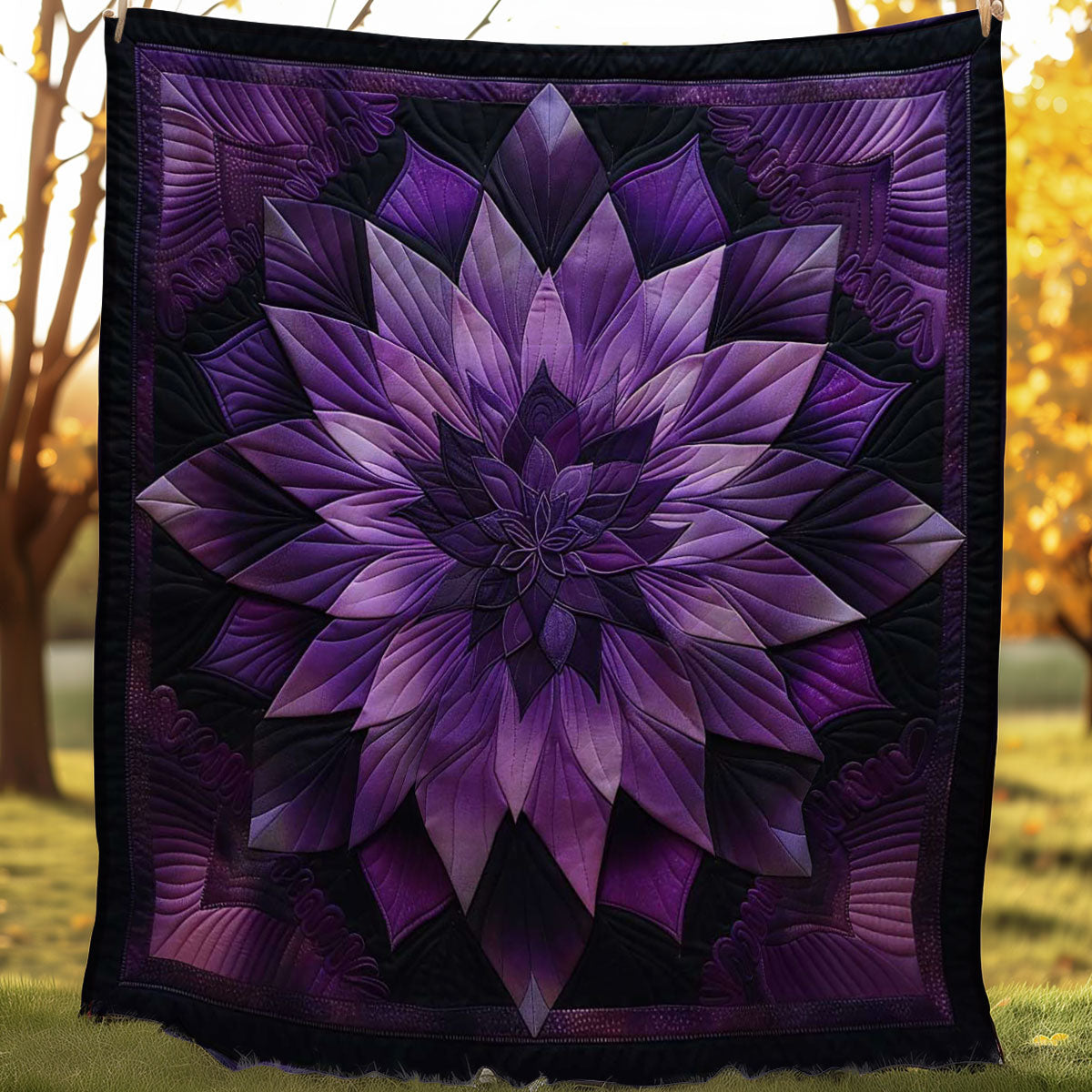 Purple Flower Magic WN1908059CL Quilt