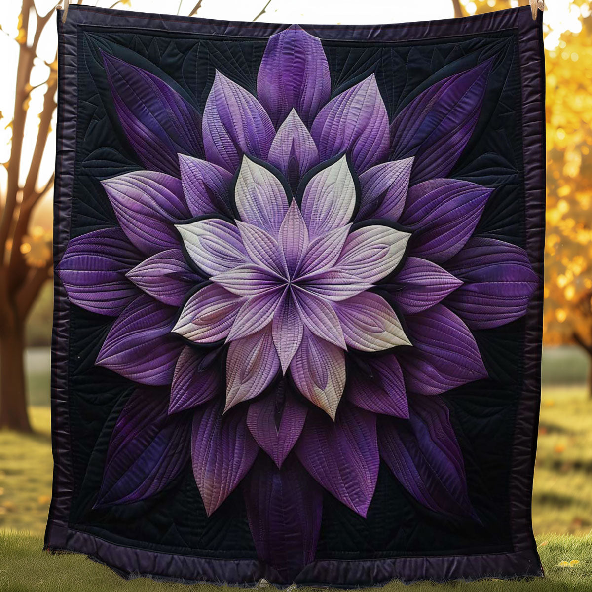 Purple Flower Symphony WN1908053CL Quilt