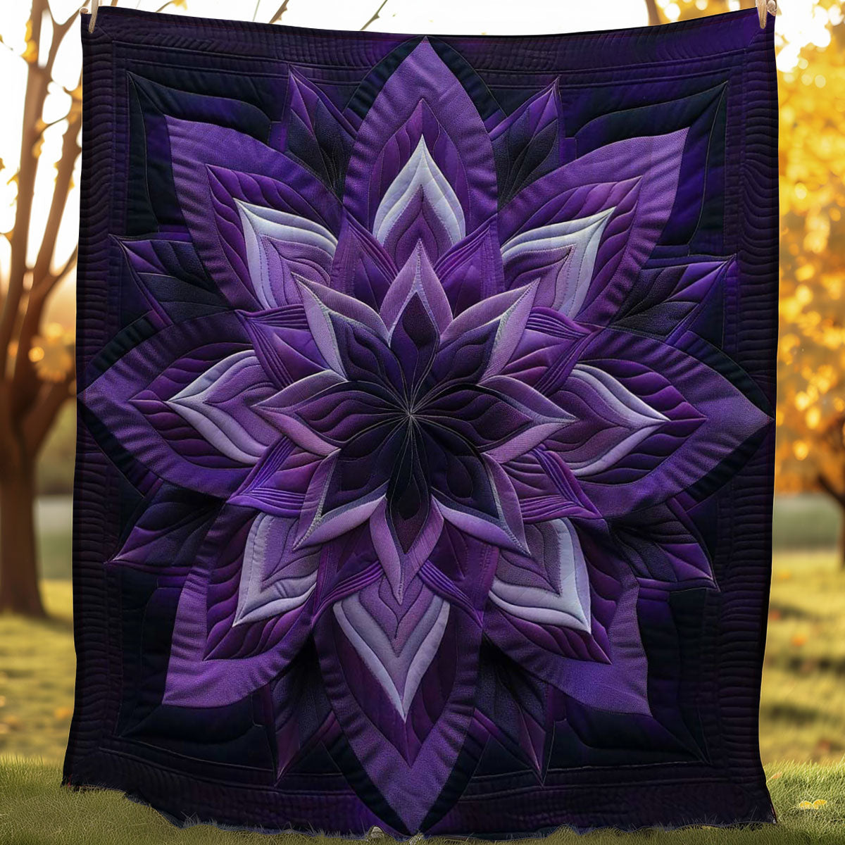 Purple Flower Whisper WN1908055CL Quilt