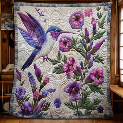 Purple Hummingbird WM0909013CL Quilt