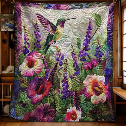 Purple Hummingbird WM1908026CL Quilt