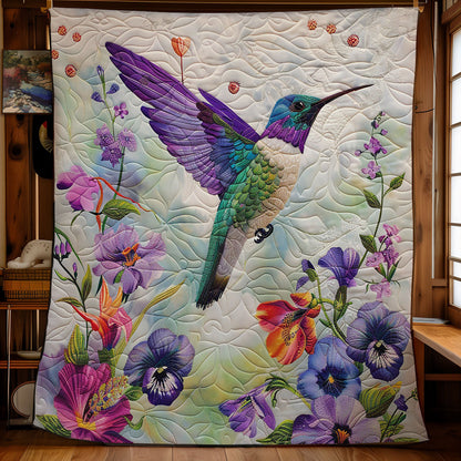 Purple Hummingbird WM2308091CL Quilt
