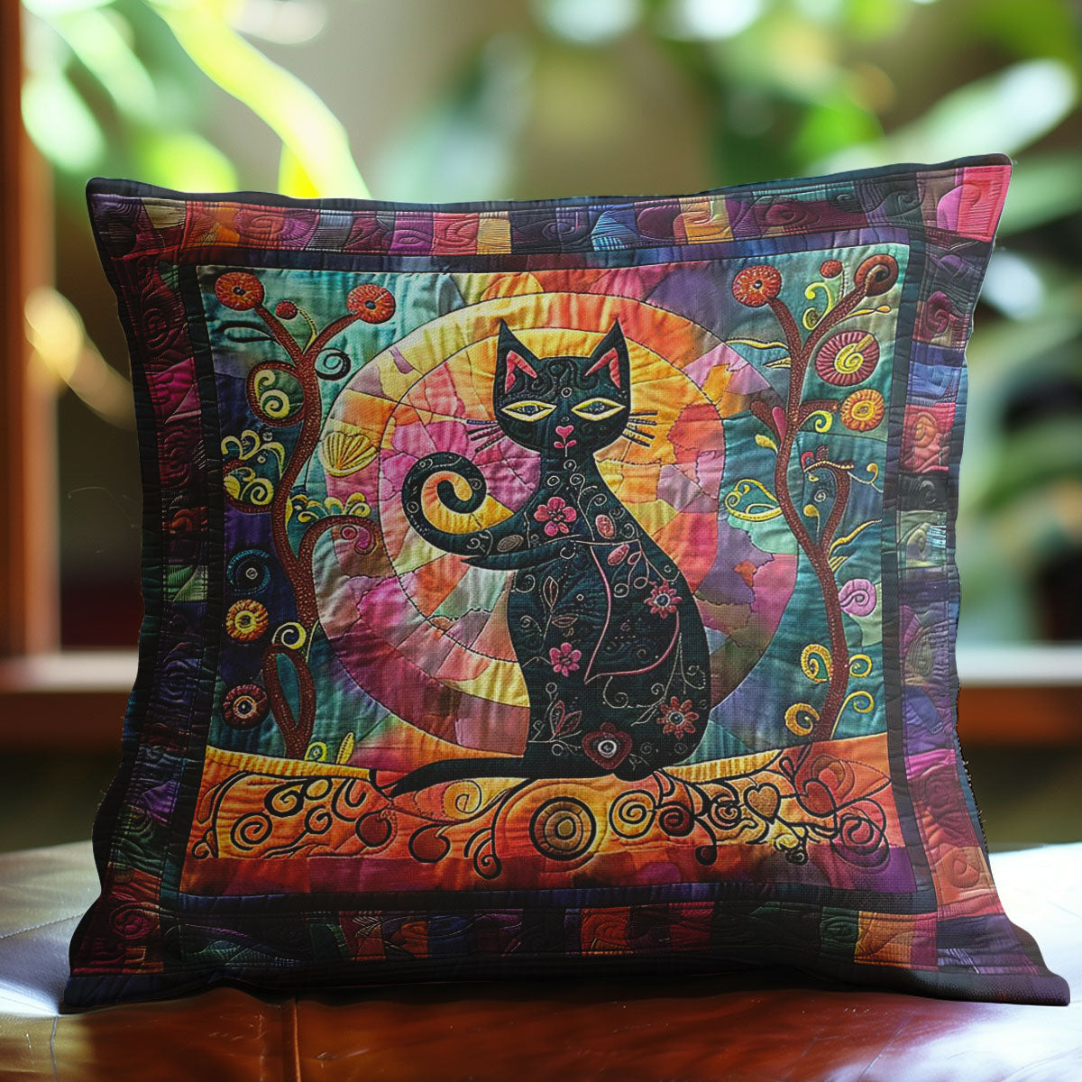 Black Cat Moon WP2507013CL Quilt Pillow Case