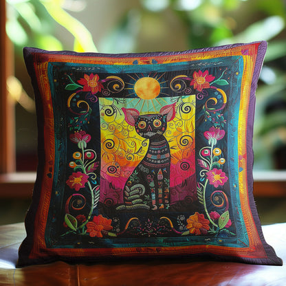 Black Halloween Cat WP2507021CL Quilt Pillow Case