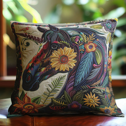 Colorful Horse WP2507029CL Quilt Pillow Case