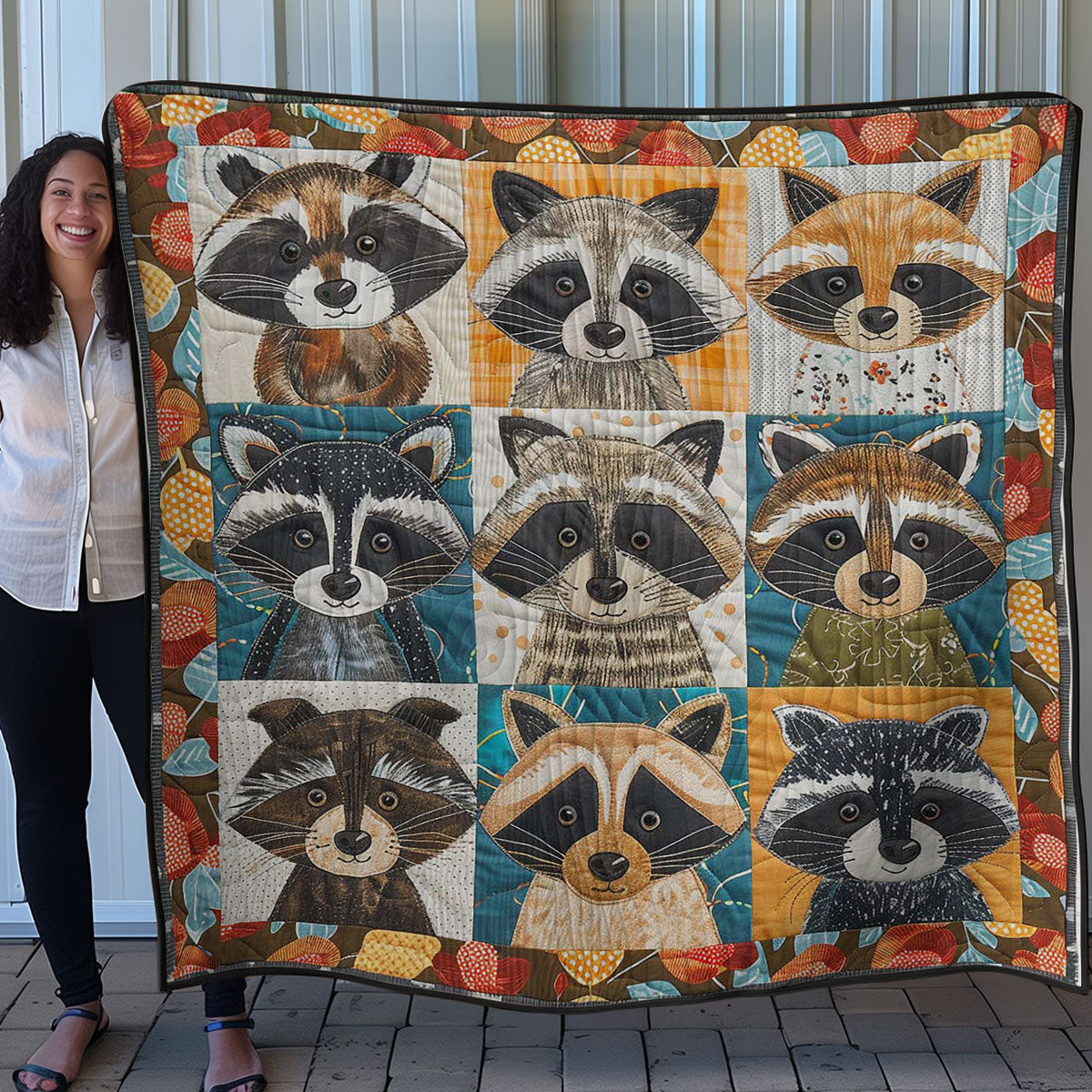 Raccoon Cozy Nest WN0808114CL Quilt