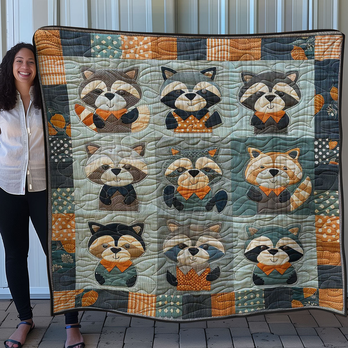 Raccoon Funny WN0808058CL Quilt