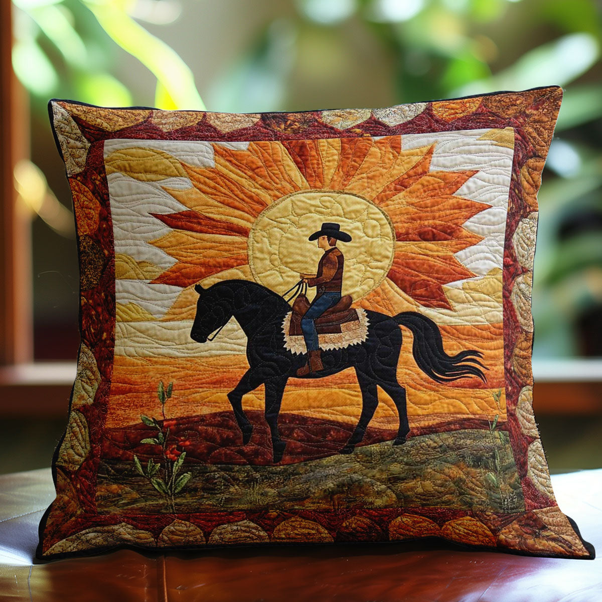 Radiant Sun Cowboy WN0108009CL Quilt Pillow Case