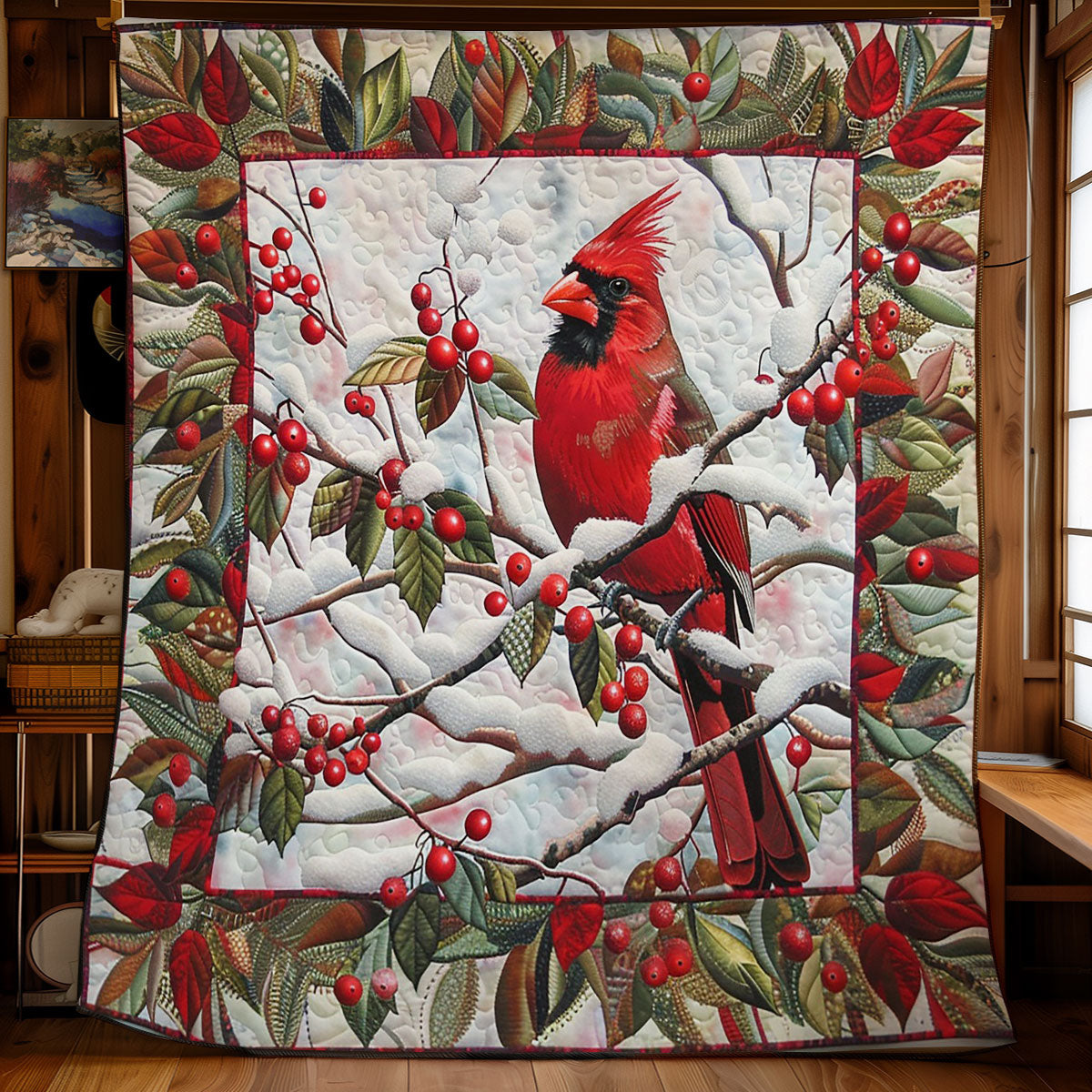Red Cardinal WM1608033CL Quilt