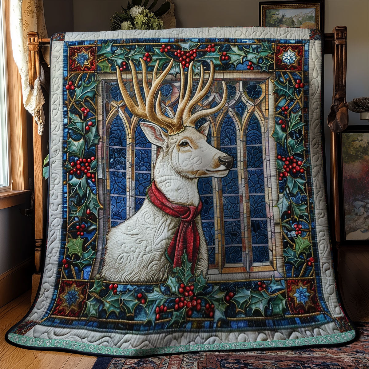 Red Scarf Deer Tales WN0909068CL Quilt