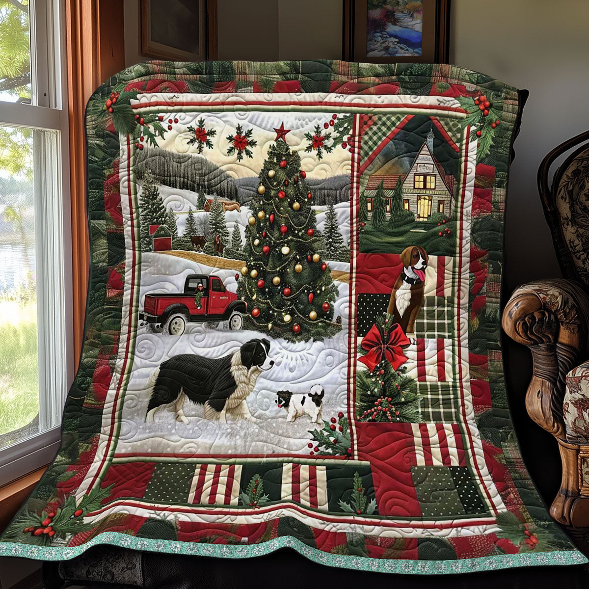 Red Truck Bernese Mountain Joy WN3008007CL Quilt