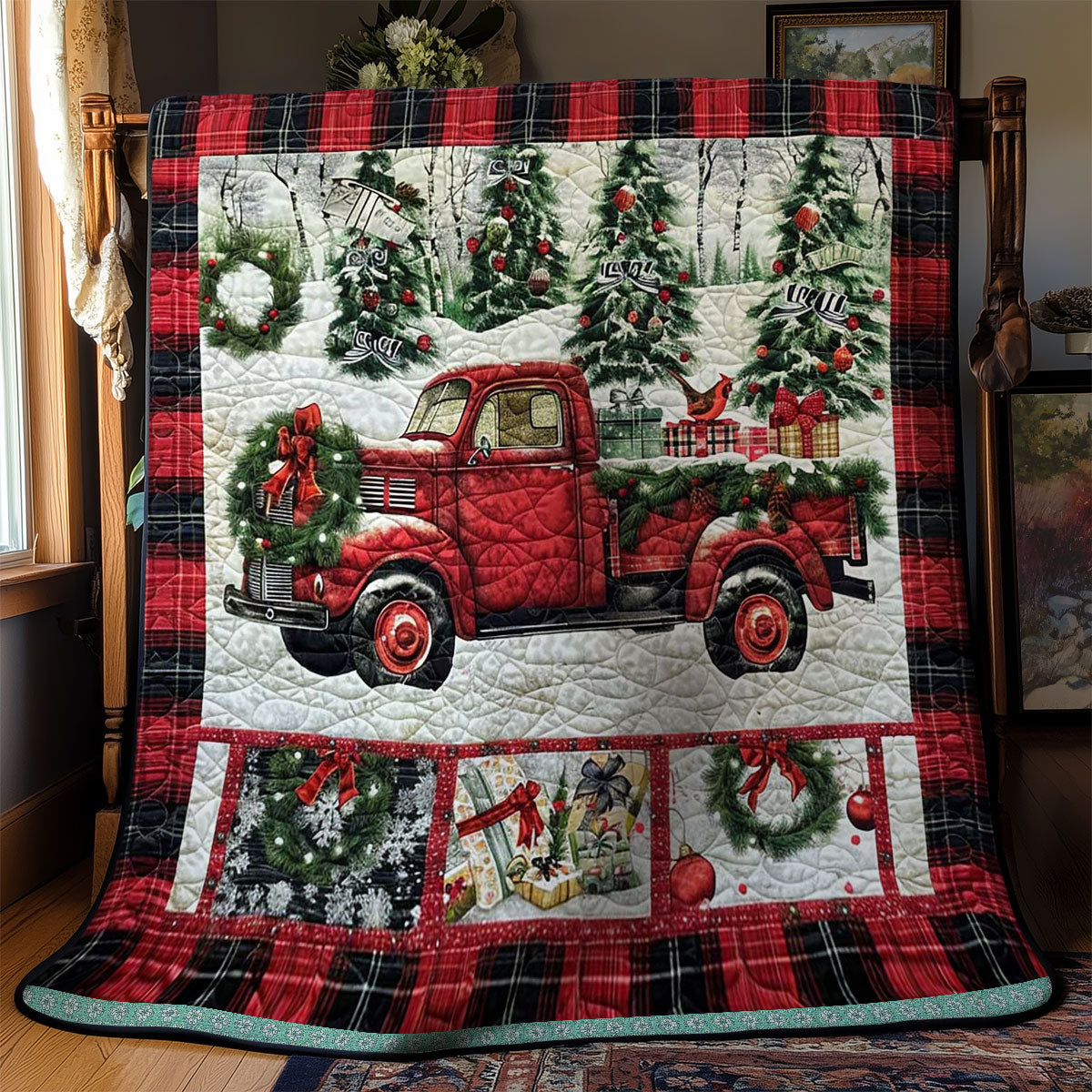 Red Truck Brings Christmas Joy WN1109052CL Quilt