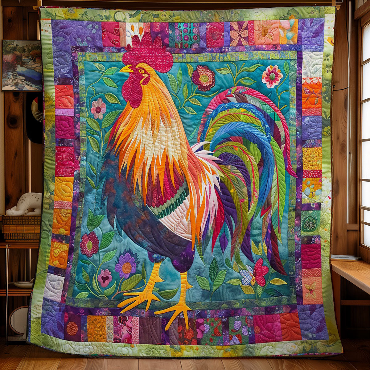 Rockstar Rooster WM2308080CL Quilt