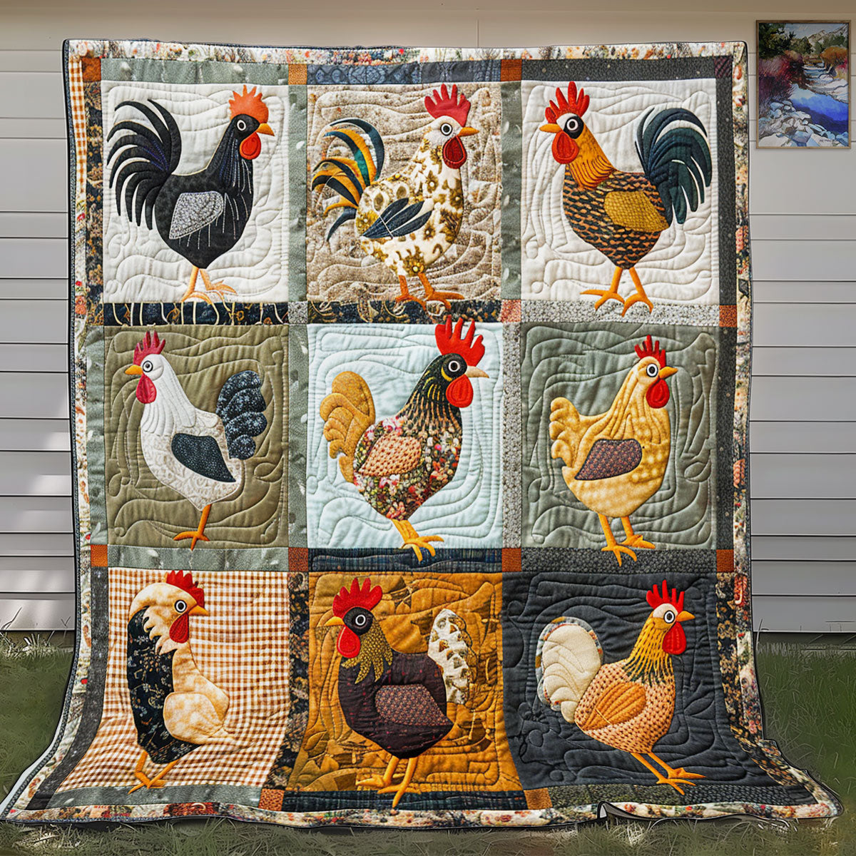 Rural Chicken SR1008005CL Quilt