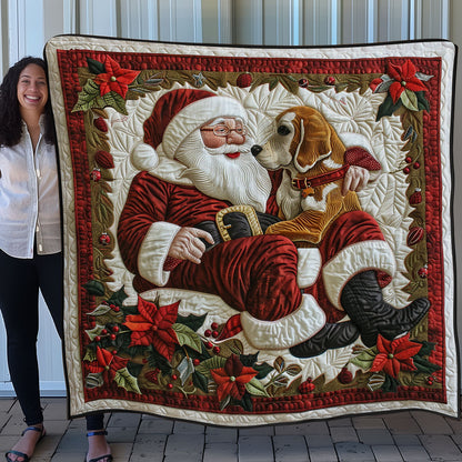 Santa And Beagle SR1508027CL Quilt