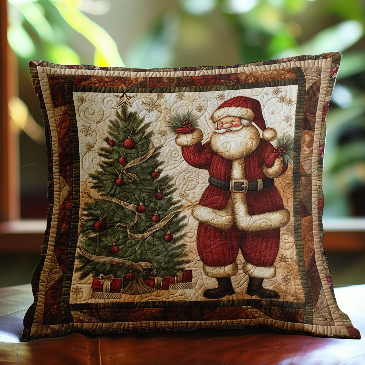 Santa And Christmas Tree WN2907090CL Pillow Case